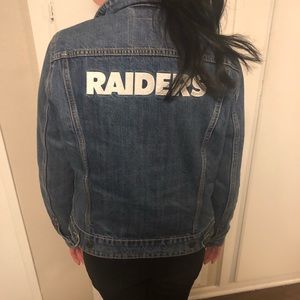 raiders jean jacket